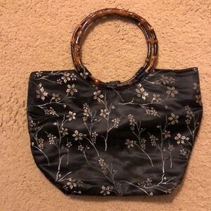 NWOT black and silver purse